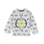 Szara bluza Boboli z nadrukiem samochodów