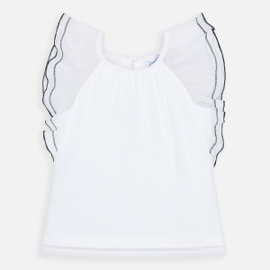 Koszulka Mayoral z łączonych materiałów dla dziewczynki