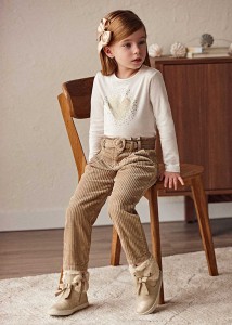 Spodnie sztruksowe slouchy Mayoral 4578-66  dla dziewczynki  