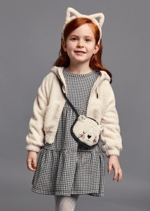 Sukienka Mayoral 4968-90 w kratkę z torebką dla dziewczynki  