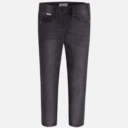 jeansowe szare legginsy mayoral dla dziewczynki przód