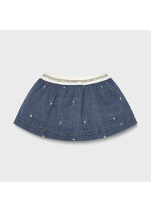 Spódniczka Mayoral 1953-5 jeans, haft dla dziewczynki 