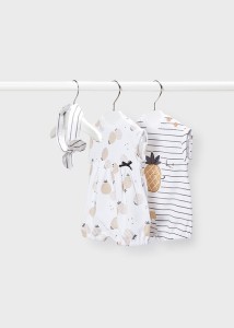 Komplet dwóch rampersów Mayoral 1615-11 z opaską dla dziewczynki  
