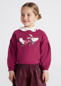 Bluza Mayoral 4479-22 z haftem pieska dla dziewczynki
