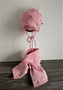 Czapka i szalik dla dziewczynki Noemi Broel różowy