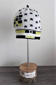 Czapka dzianinowa dla chłopca CZAREK Jamiks kolor limonka
